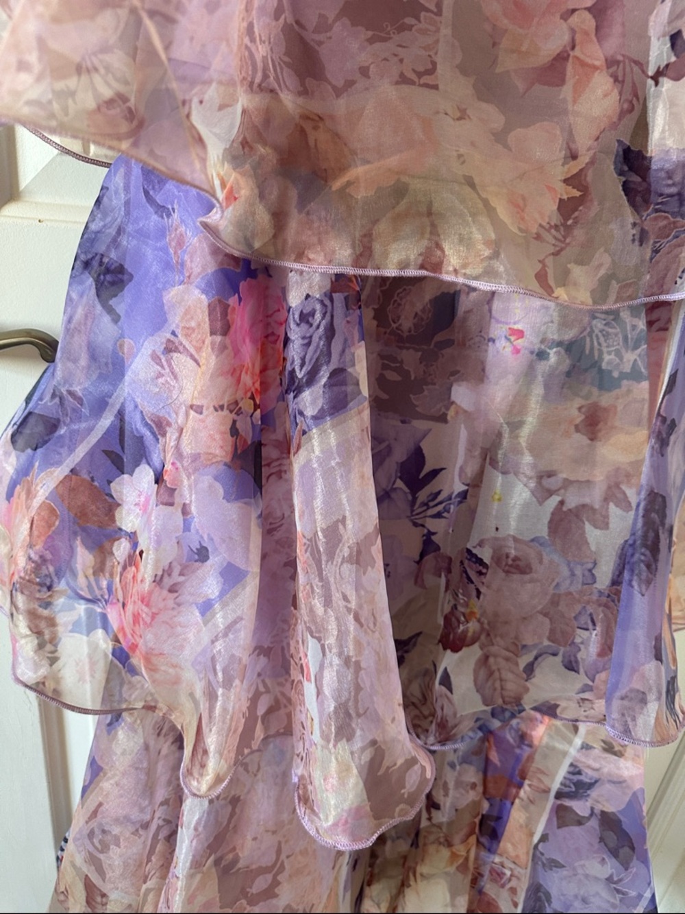 Floral Lavender Two-Piece Skirt Set - Women's Summer Ensemble - Picture 4 of 5